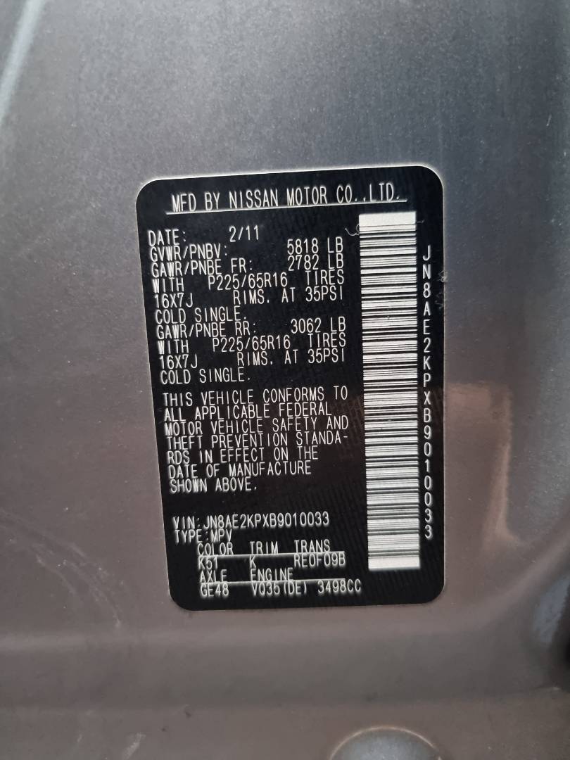 2011 NISSAN QUEST — 152432 Miles — Lot 10033 — Ind. 12 - Marhaba Auctions Used Cars - Image 8