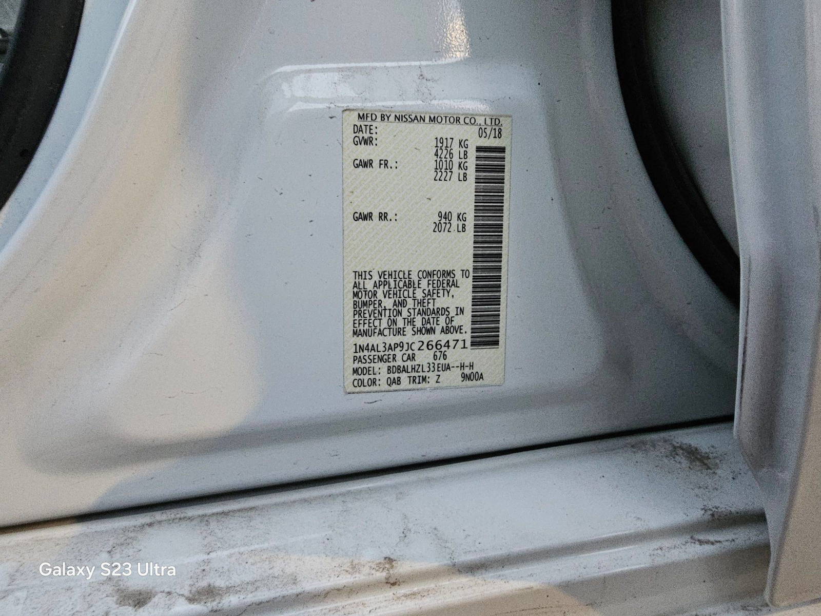 2018 NISSAN ALTIMA — 155496 Miles — Lot C266471 — Main - Marhaba Auctions Used Cars - Image 10