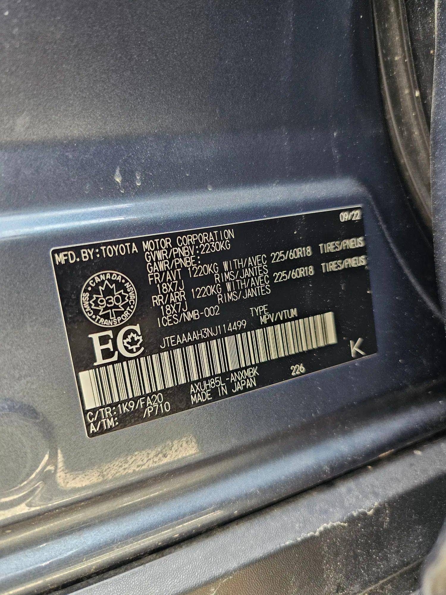 2022 TOYOTA VENZA — 65666 KM — Lot AH3NJ114499 — Souq - Marhaba Auctions Used Cars - Image 10