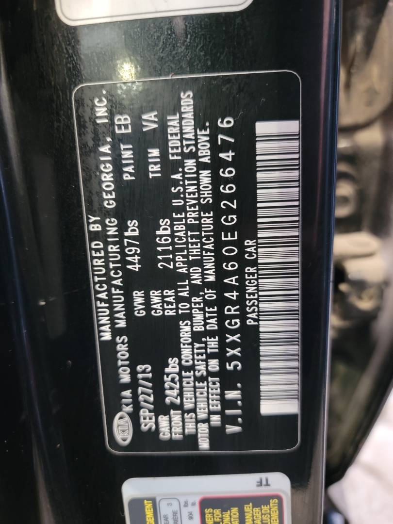 2014 KIA OPTIMA — 124625 Miles — Lot 78094793 — Souq - Marhaba Auctions Used Cars - Image 10