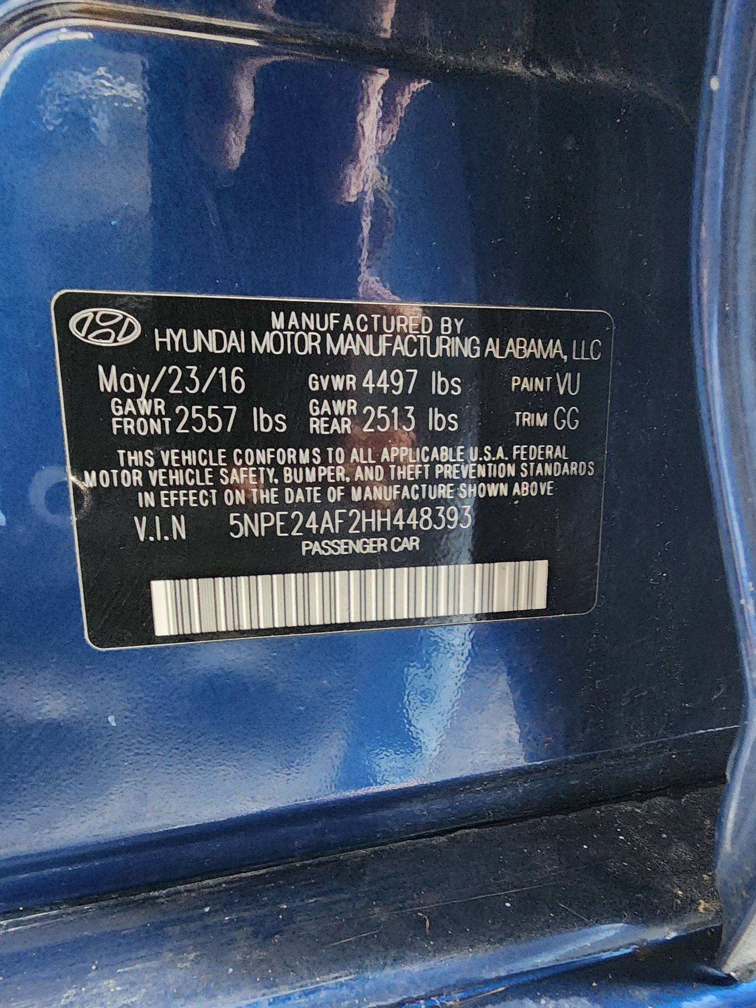 2017 HYUNDAI SONATA — 148205 Miles — Lot 38995750 — Souq - Marhaba Auctions Used Cars - Image 8