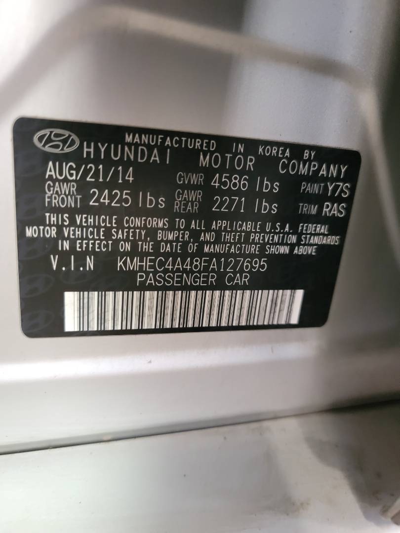 2015 HYUNDAI SONATA — 211973 Miles — Lot 8FA127695 — Main - Marhaba Auctions Used Cars - Image 10