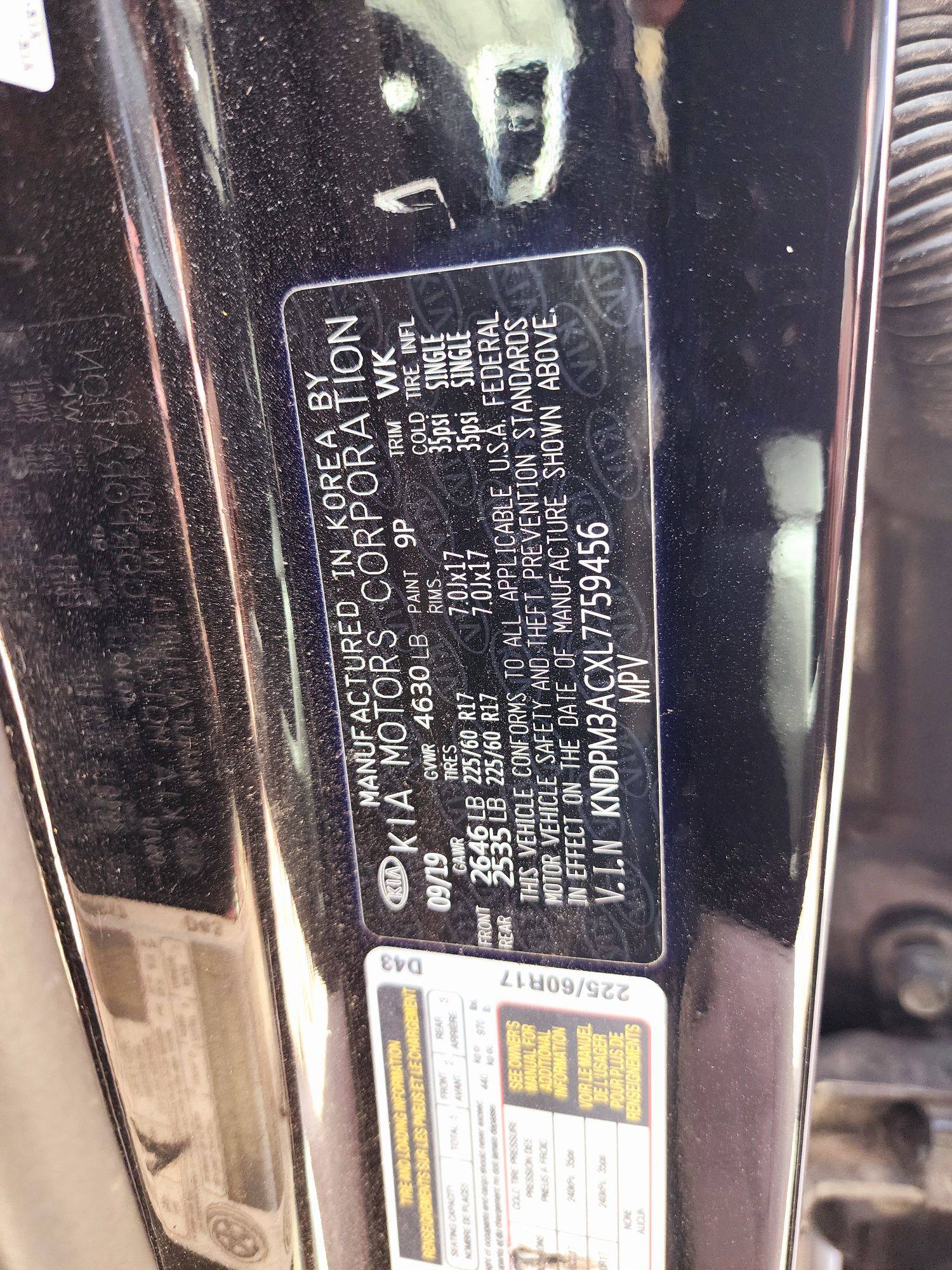 2020 KIA SPORTAGE — 59951 Miles — Lot CXL7759456 — Souq - Marhaba Auctions Used Cars - Image 9