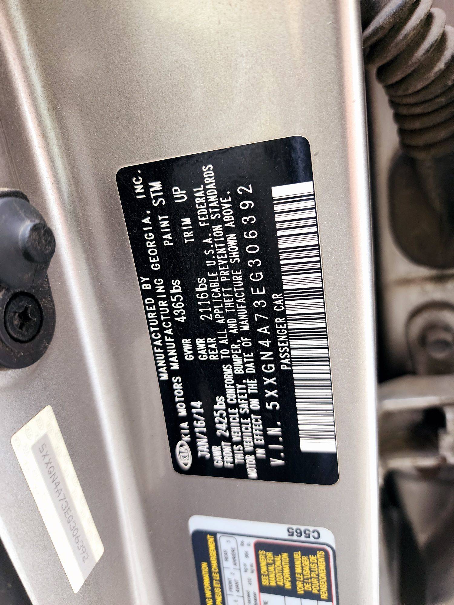 2014 KIA OPTIMA — 200379 Miles — Lot 73EG306392 — Souq - Marhaba Auctions Used Cars - Image 10