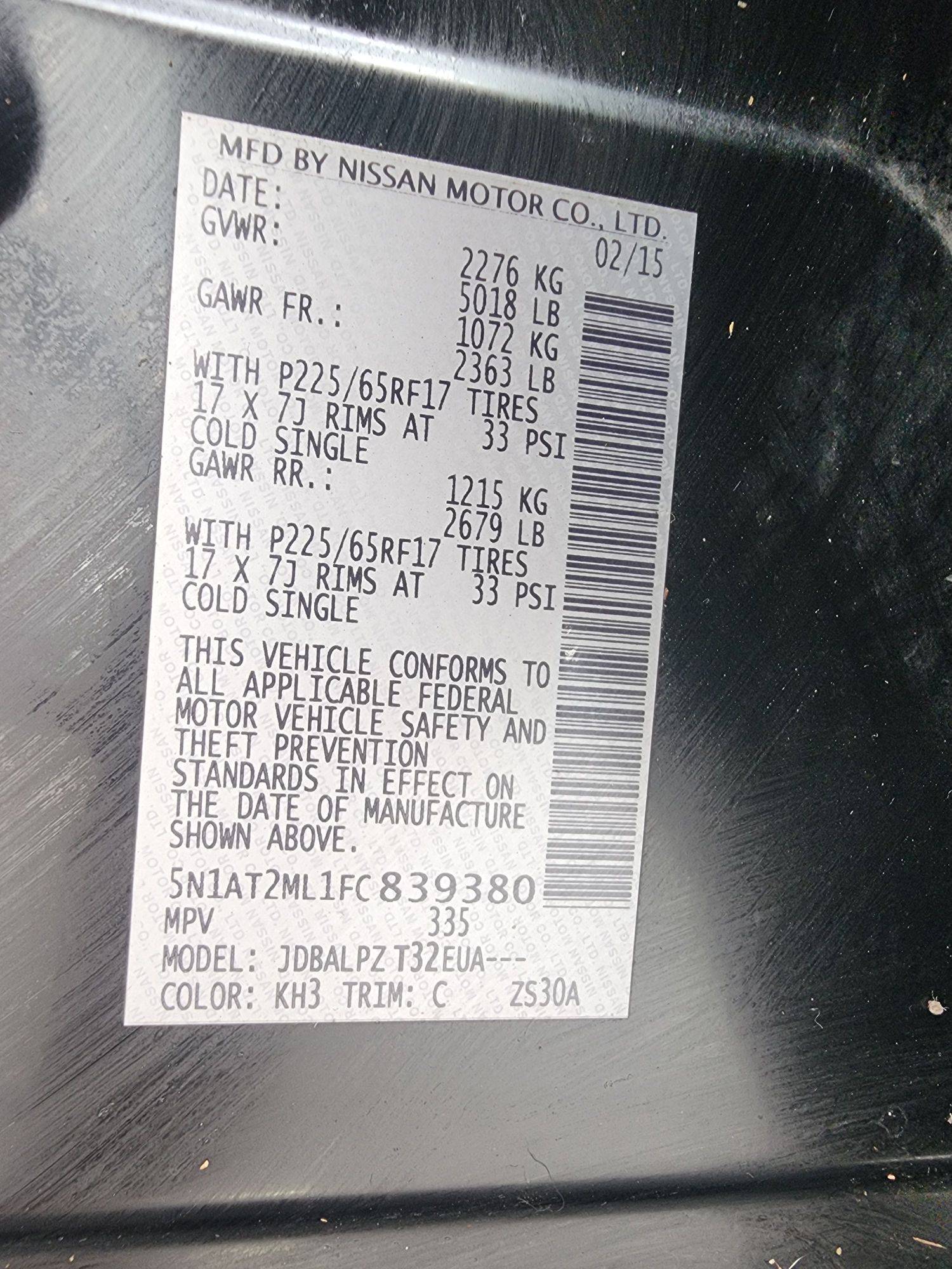 NISSAN ROGUE 2015 - Marhaba Auction Used Cars - Image 10