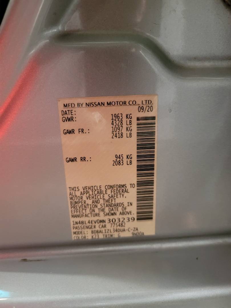 2021 NISSAN ALTIMA — 60341 Miles — Lot N303239 — Main - Marhaba Auctions Used Cars - Image 10