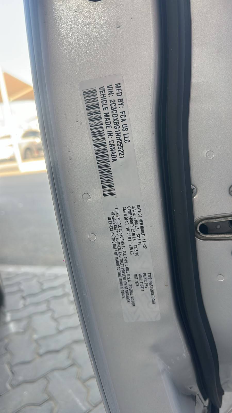 2022 DODGE CHARGER — 97087 KM — Lot NH255221 — Souq - Marhaba Auctions Used Cars - Image 8