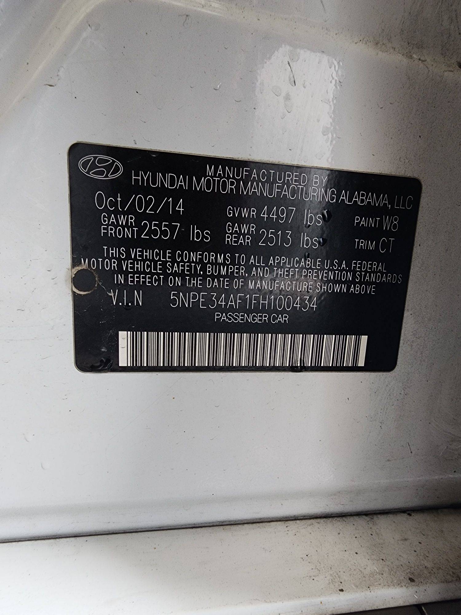 2015 HYUNDAI SONATA — 136130 Miles — Lot 38388555 — Souq - Marhaba Auctions Used Cars - Image 9