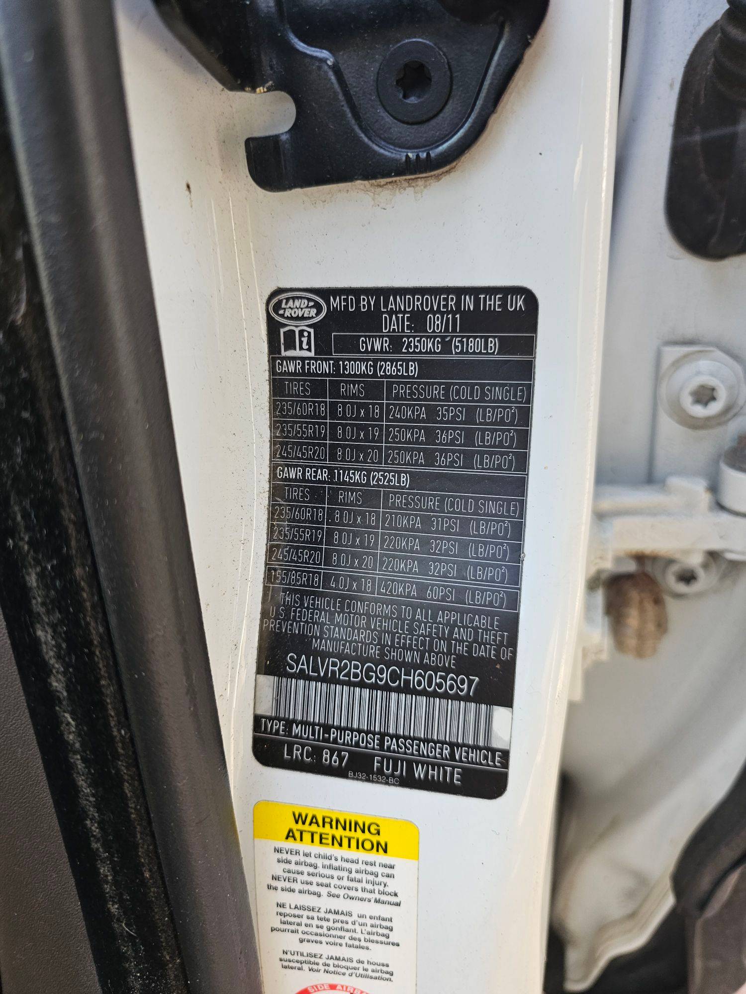 LAND ROVER RANGE ROVER EVOQUE PURE 2012 - Marhaba Auction Used Cars - Image 9