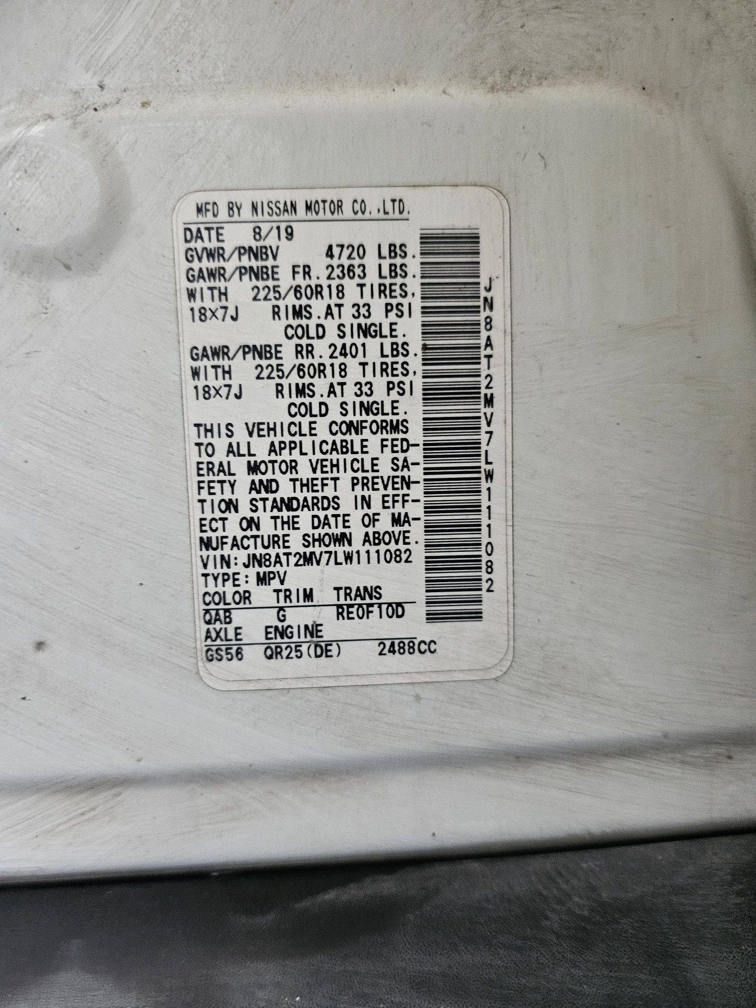 NISSAN ROGUE 2020 - Marhaba Auction Used Cars - Image 9