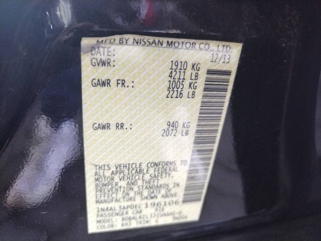 2014 NISSAN ALTIMA — 274809 Miles — Lot 69998423 - Marhaba Auctions Used Cars - Image 10