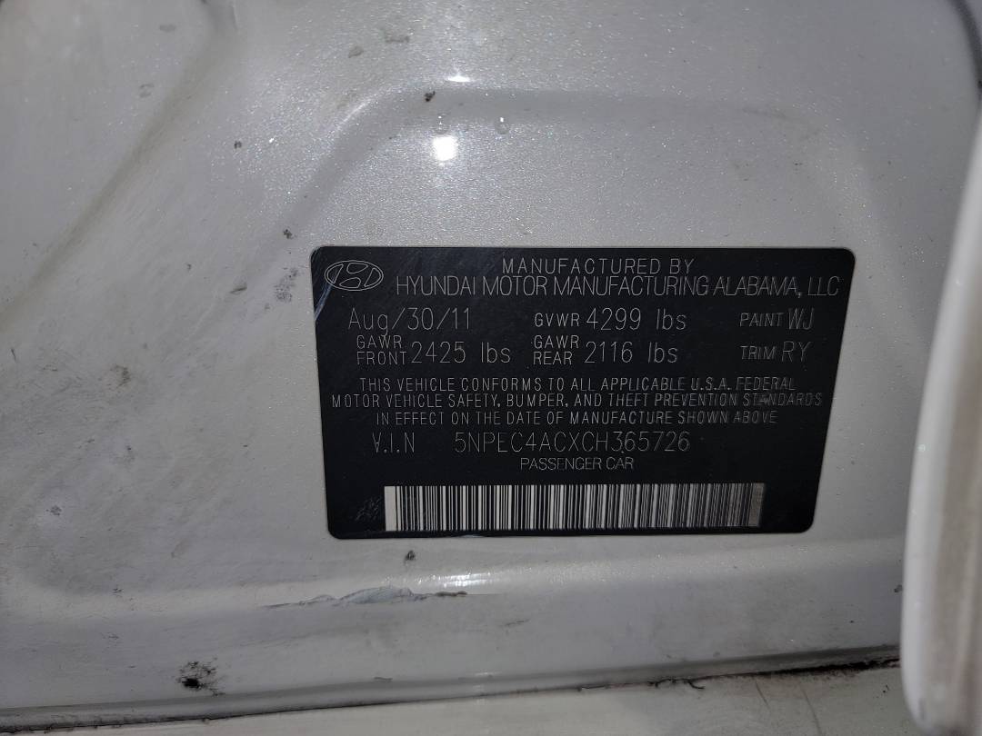 2012 HYUNDAI SONATA — 152120 Miles — Lot H365726 - Marhaba Auctions Used Cars - Image 9