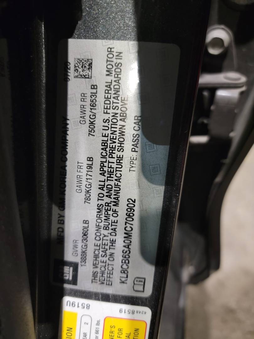2021 CHEVROLET SPARK — 79798 Miles — Lot MC706902 — Main - Marhaba Auctions Used Cars - Image 9