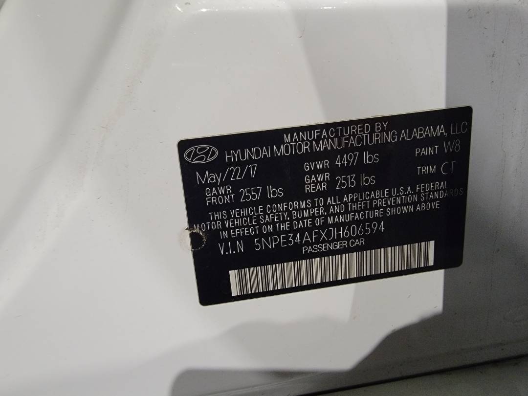 2018 HYUNDAI SONATA — 137076 Miles — Lot H606594 — Main - Marhaba Auctions Used Cars - Image 8