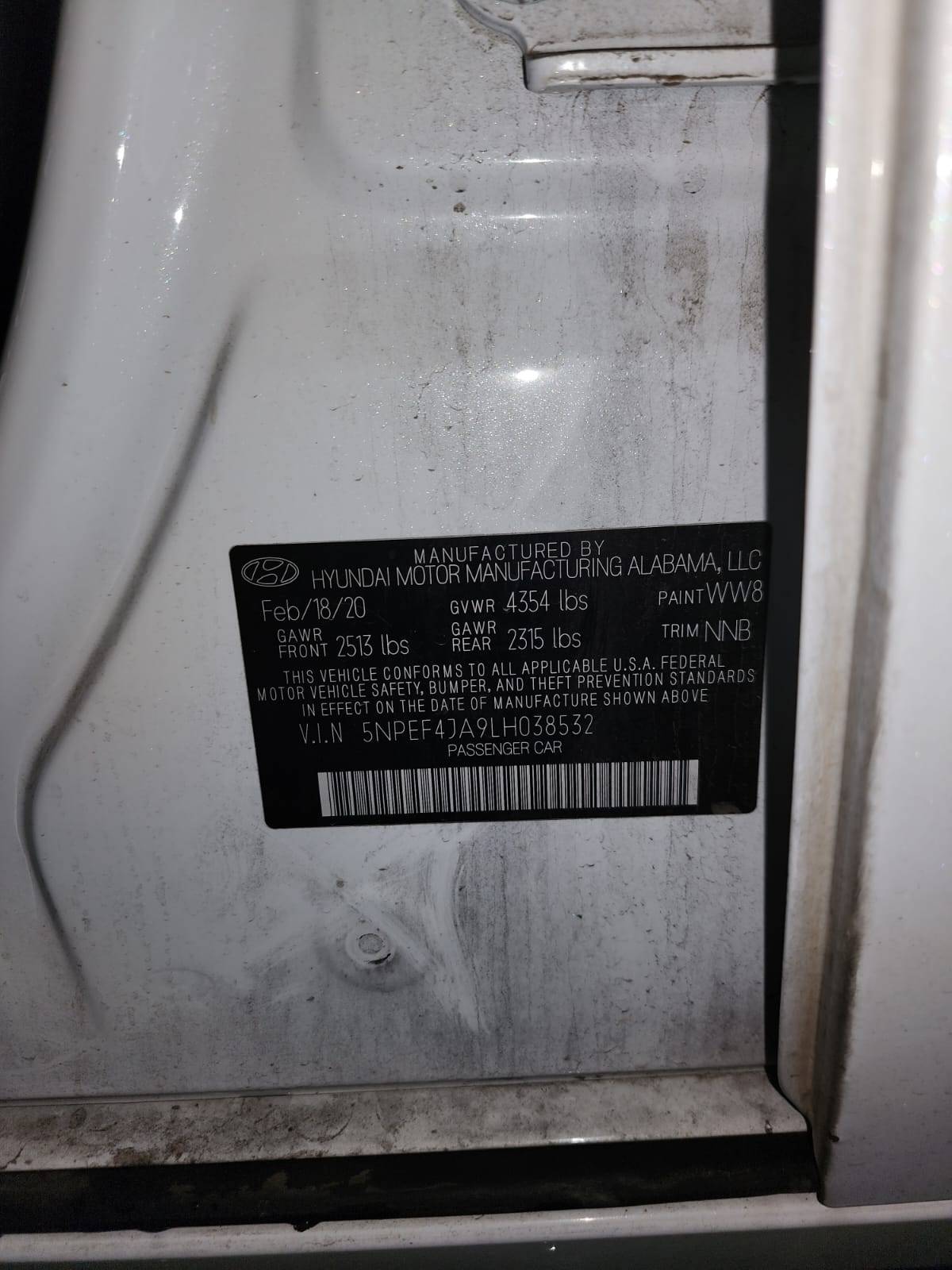 HYUNDAI SONATA 2020 - Marhaba Auction Used Cars - Image 10