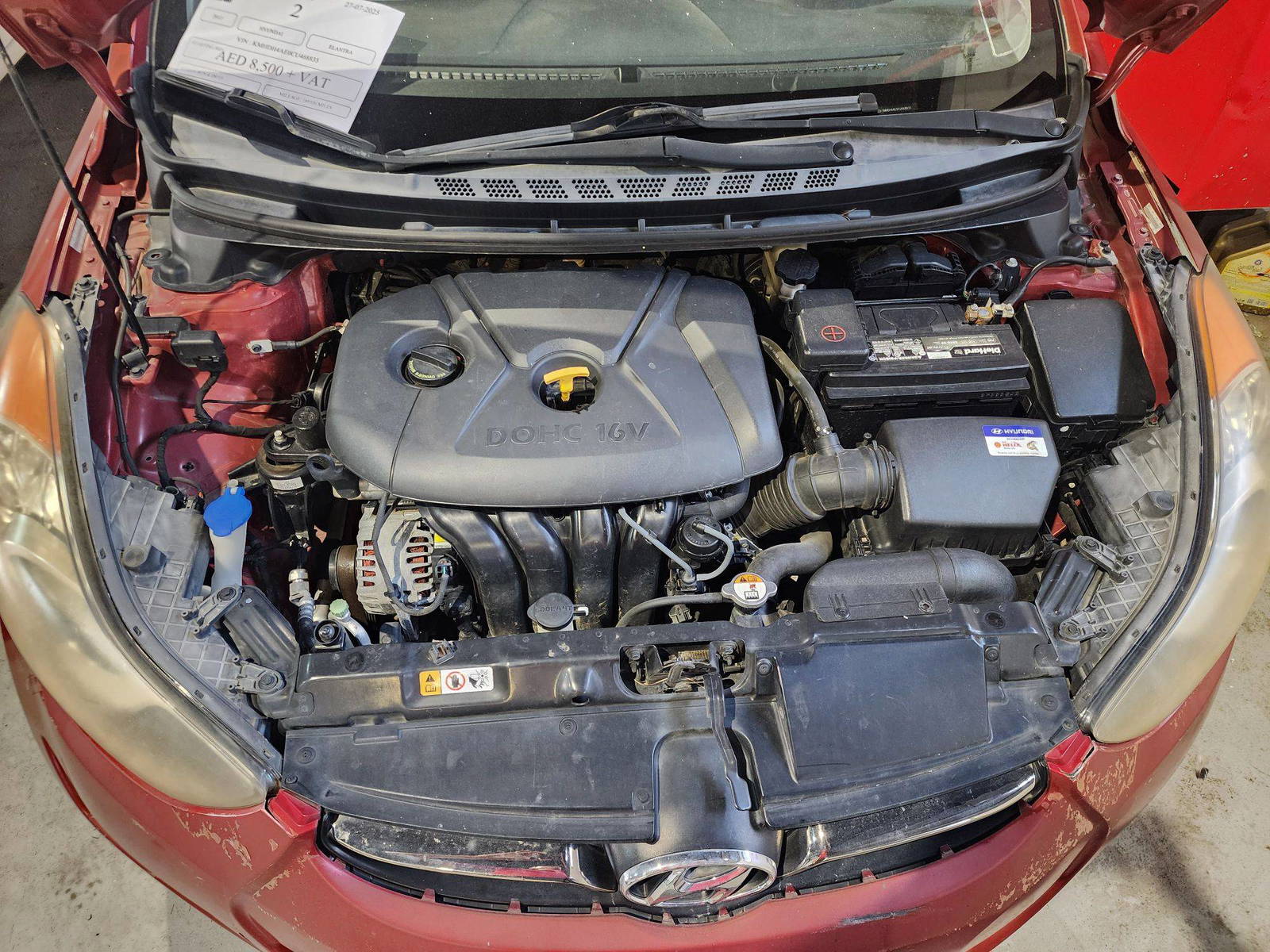 2012 HYUNDAI ELANTRA — 169330 Miles — Lot 468833 — Al Quoz - Marhaba Auctions Used Cars - Image 13