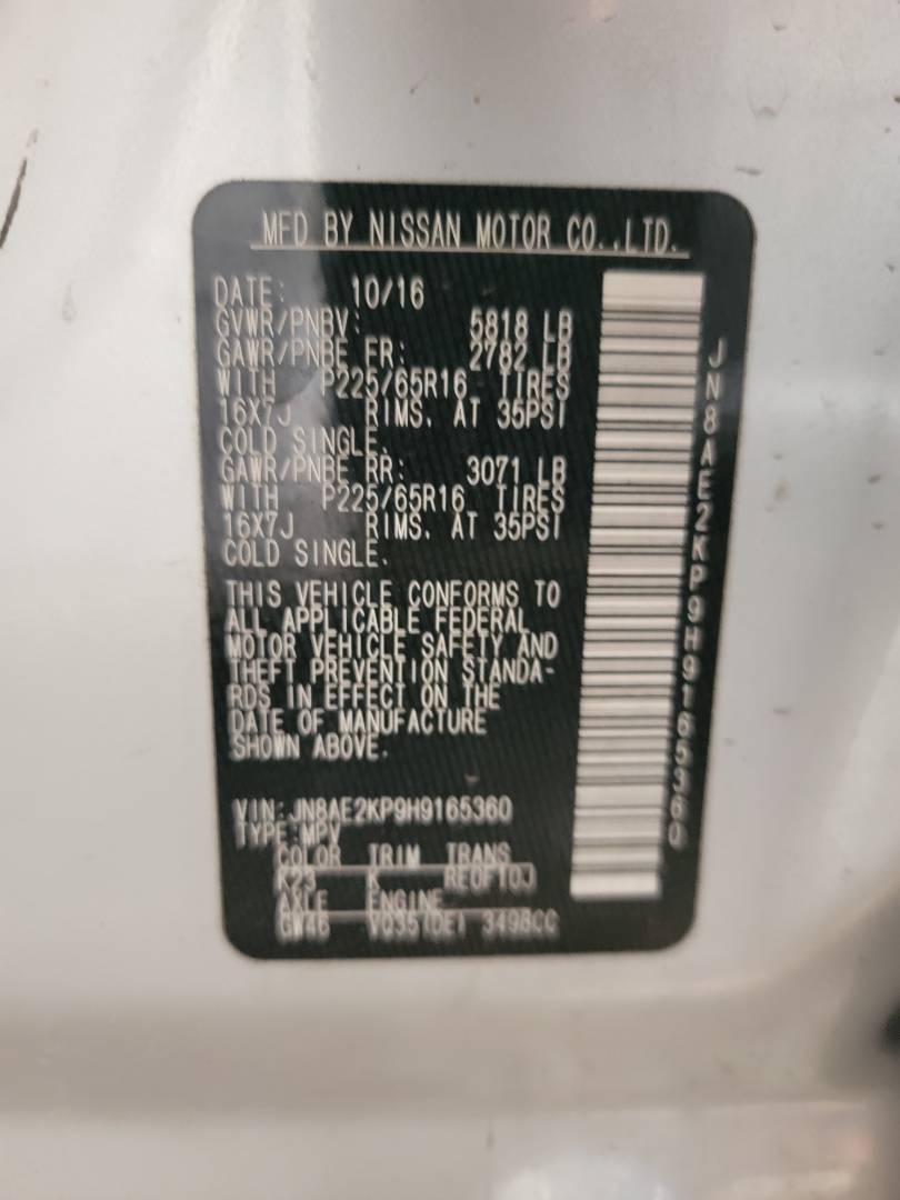 2017 NISSAN QUEST — 232576 Miles — Lot H9165360 — Main - Marhaba Auctions Used Cars - Image 10