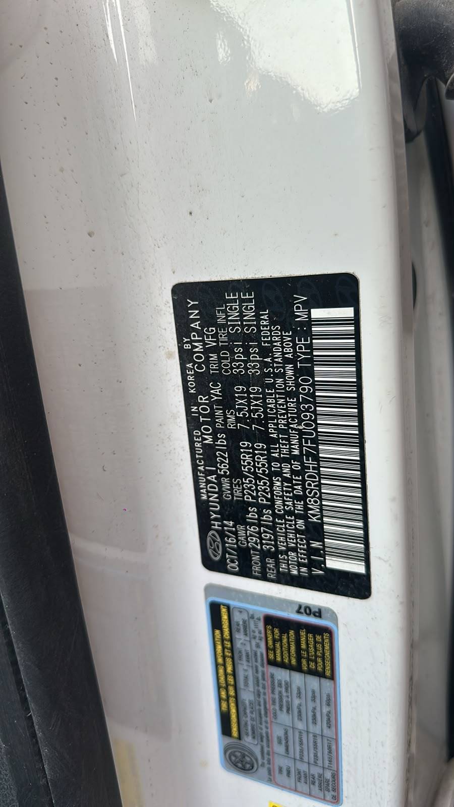 2015 HYUNDAI SANTA FE — Lot 7FU093790 — Souq - Marhaba Auctions Used Cars - Image 8