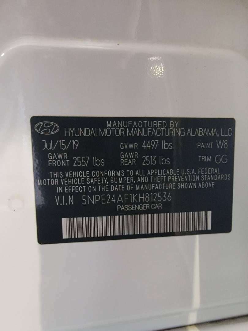 2019 HYUNDAI SONATA — 81 271 Miles — Lot KH812536 — Main - Marhaba Auctions Used Cars - Image 11