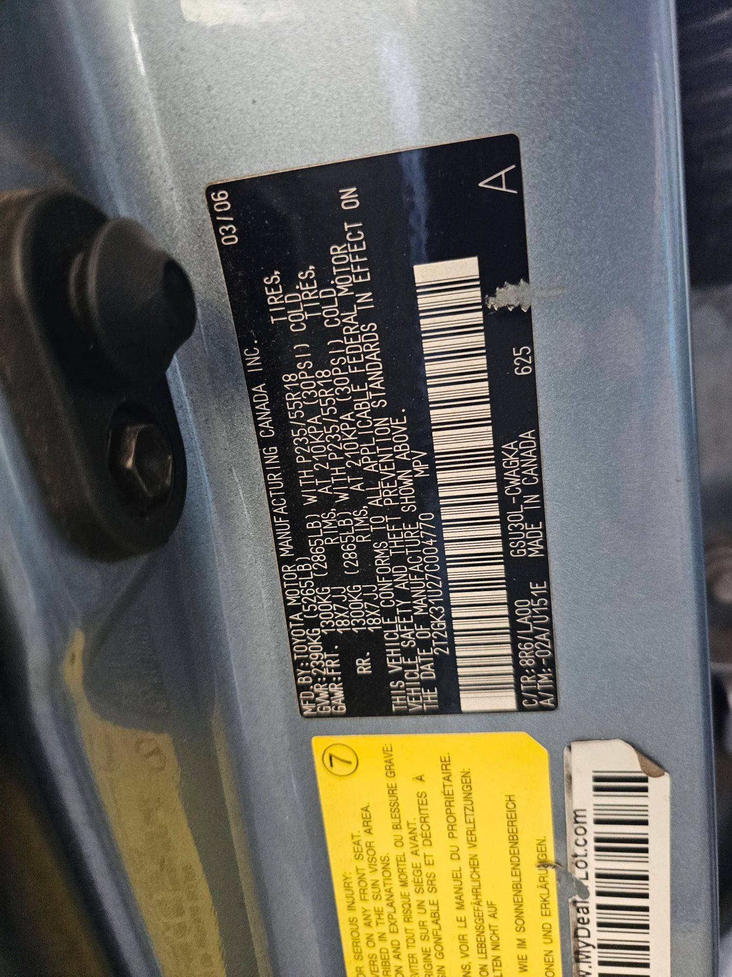 LEXUS RX 350 2007 - Marhaba Auction Used Cars - Image 10