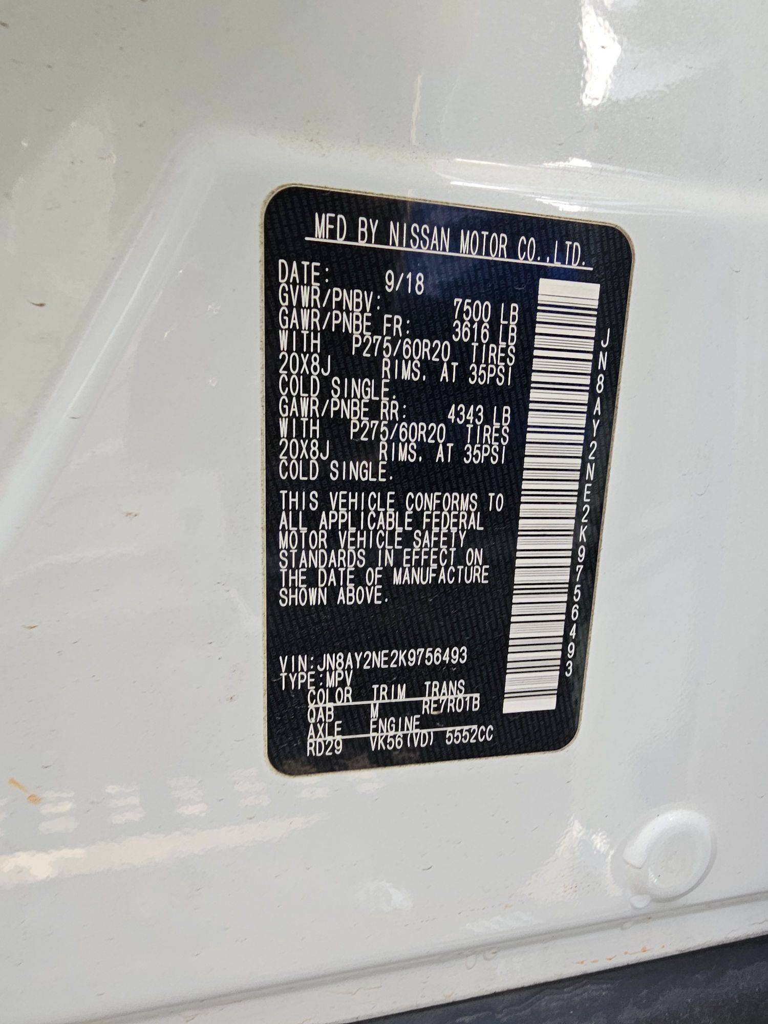 NISSAN ARMADA 2019 - Marhaba Auction Used Cars - Image 10