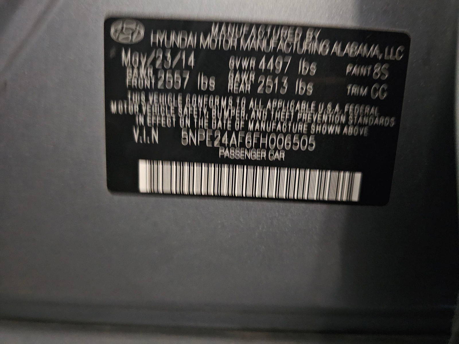 HYUNDAI SONATA 2015 - Marhaba Auction Used Cars - Image 9