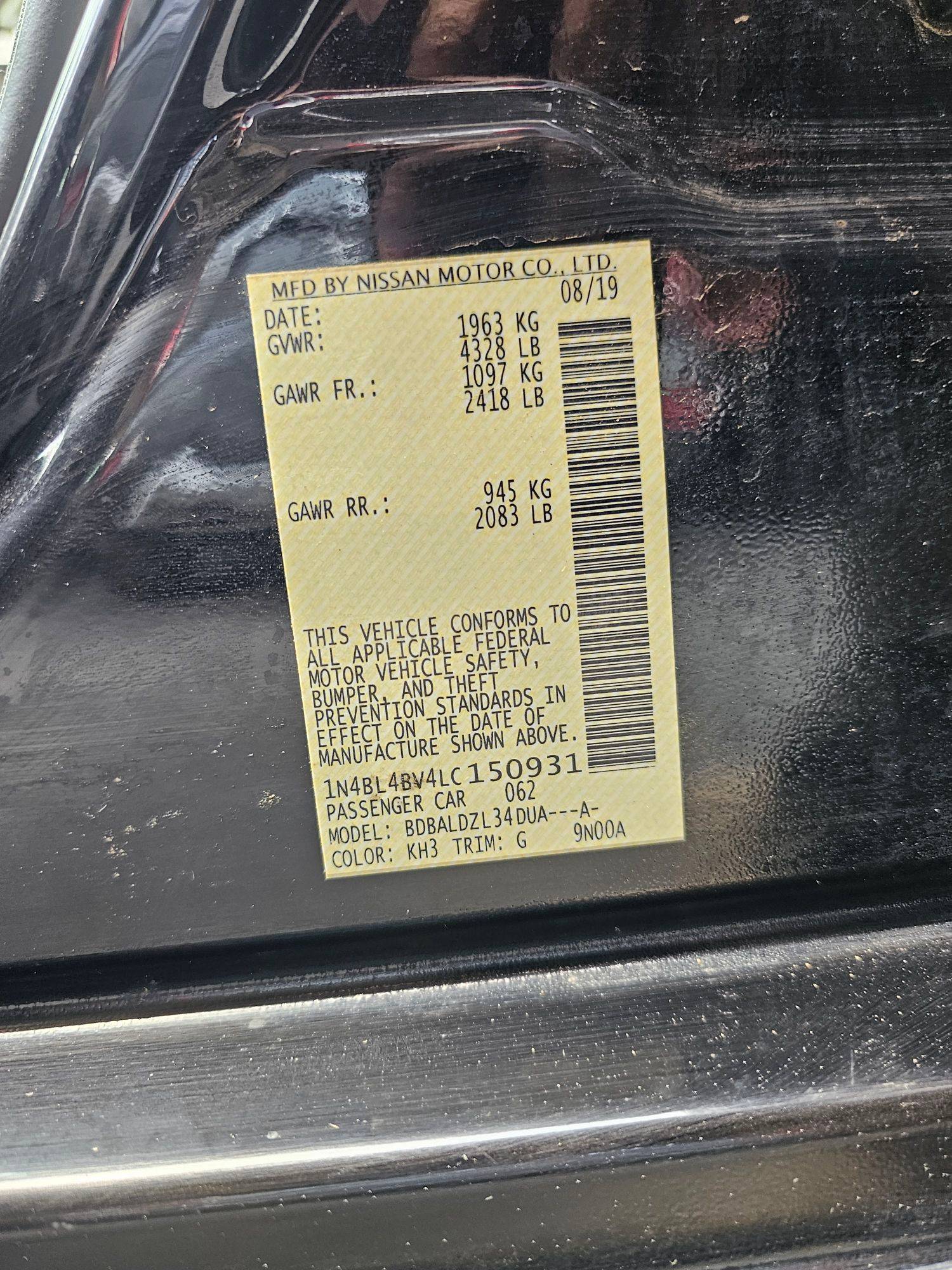 NISSAN ALTIMA 2020 - Marhaba Auction Used Cars - Image 9