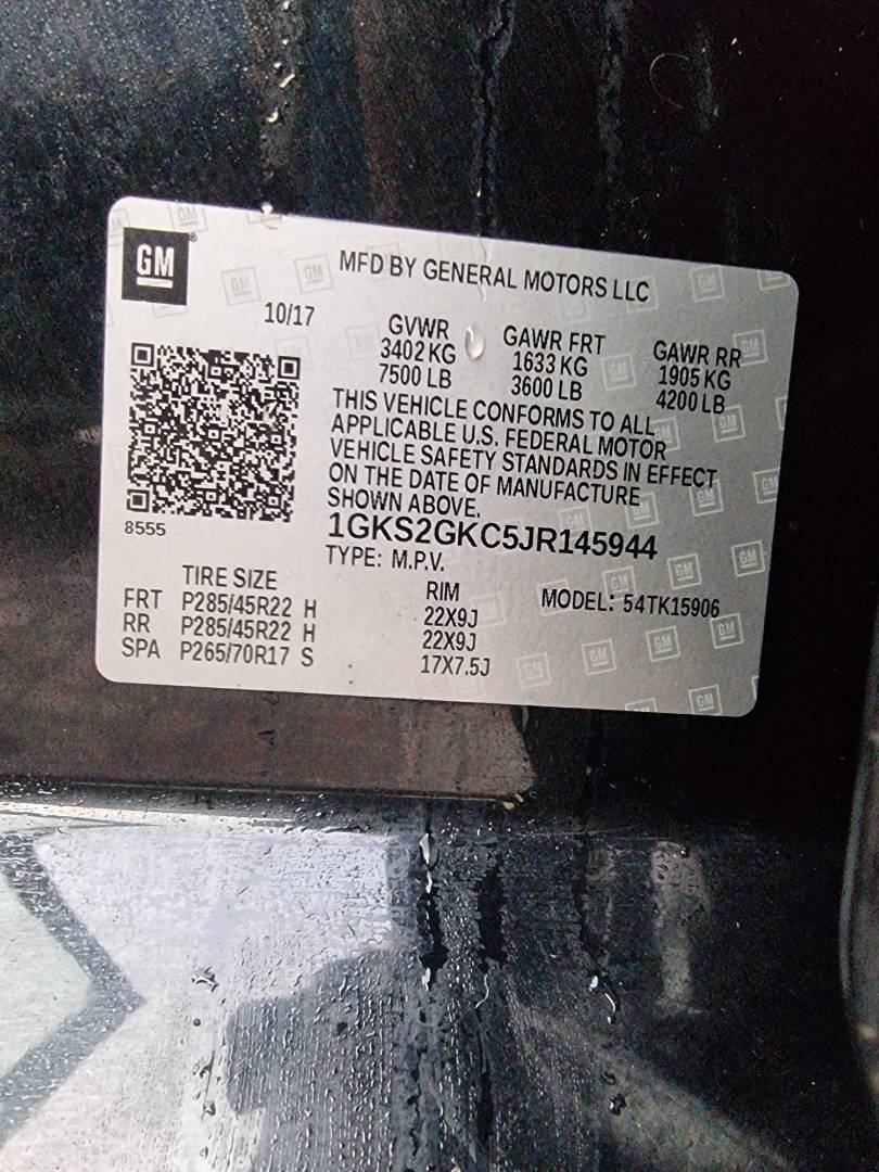 2018 GMC YUKON XL K1500 SLT — 171732 Miles — Lot C5JR145944 — Ind. 12 - Marhaba Auctions Used Cars - Image 10