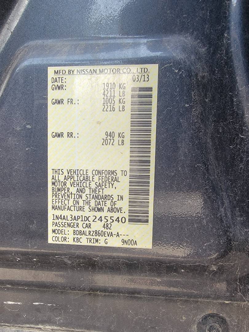 2013 NISSAN ALTIMA — 167249 Miles — Lot 47403753 — Souq - Marhaba Auctions Used Cars - Image 9