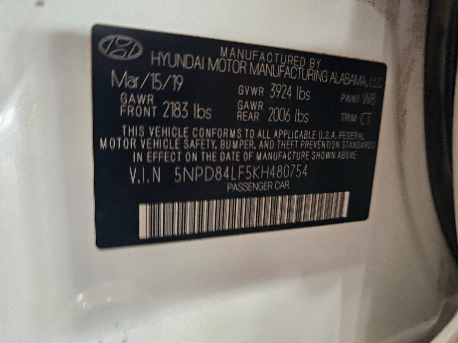 HYUNDAI ELANTRA 2019 - Marhaba Auction Used Cars - Image 11