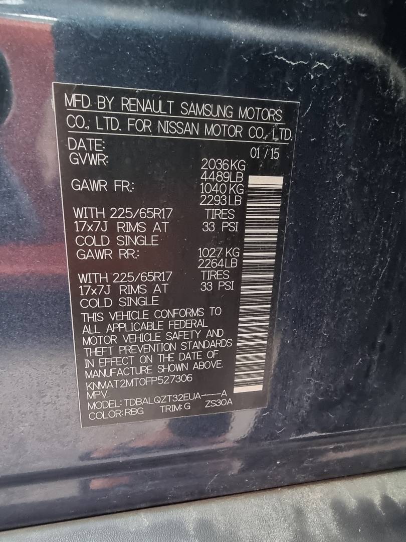 NISSAN ROGUE 2015 - Marhaba Auction Used Cars - Image 8