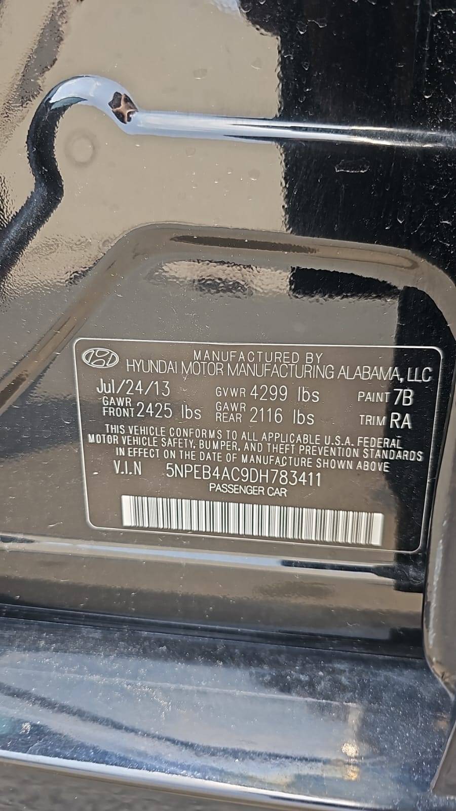 2013 HYUNDAI SONATA — 121010 Miles — Lot DH783411 - Marhaba Auctions Used Cars - Image 10