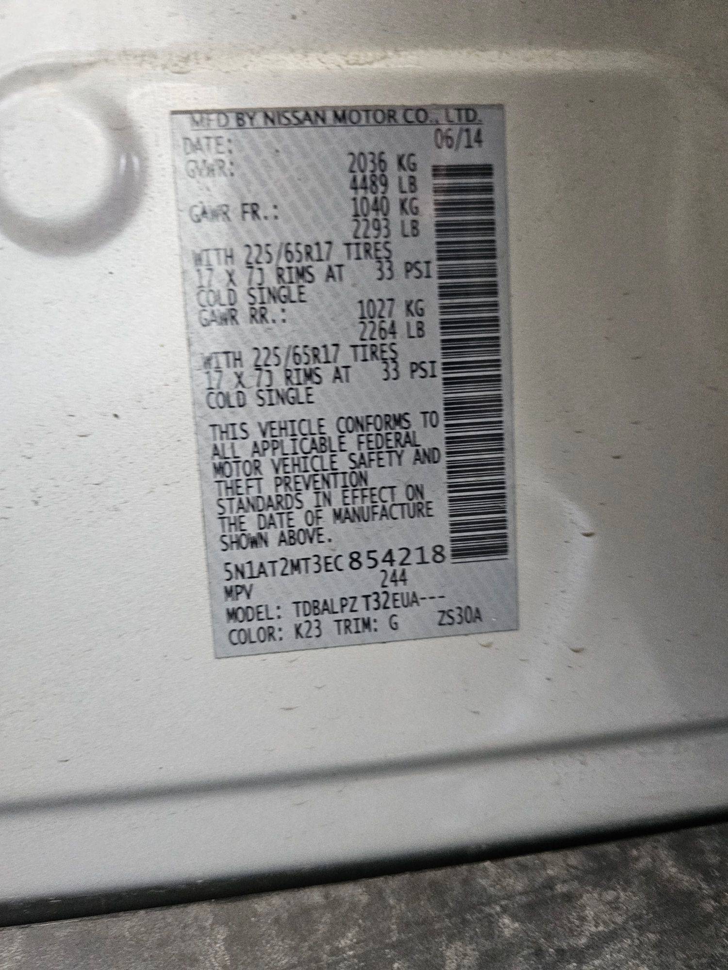 2014 NISSAN ROGUE — 190739 Miles — Lot EC854218 — Souq - Marhaba Auctions Used Cars - Image 10