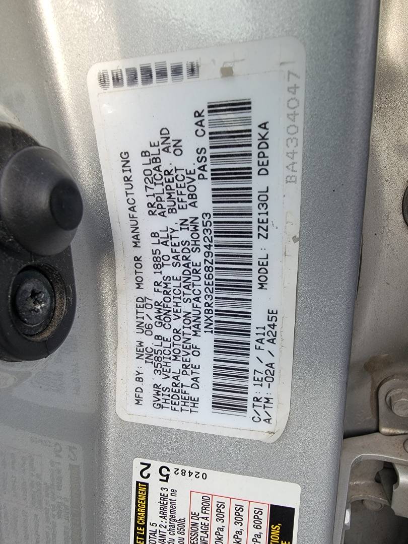 2008 TOYOTA COROLLA — 159998 Miles — Lot Z942353 — Main - Marhaba Auctions Used Cars - Image 9