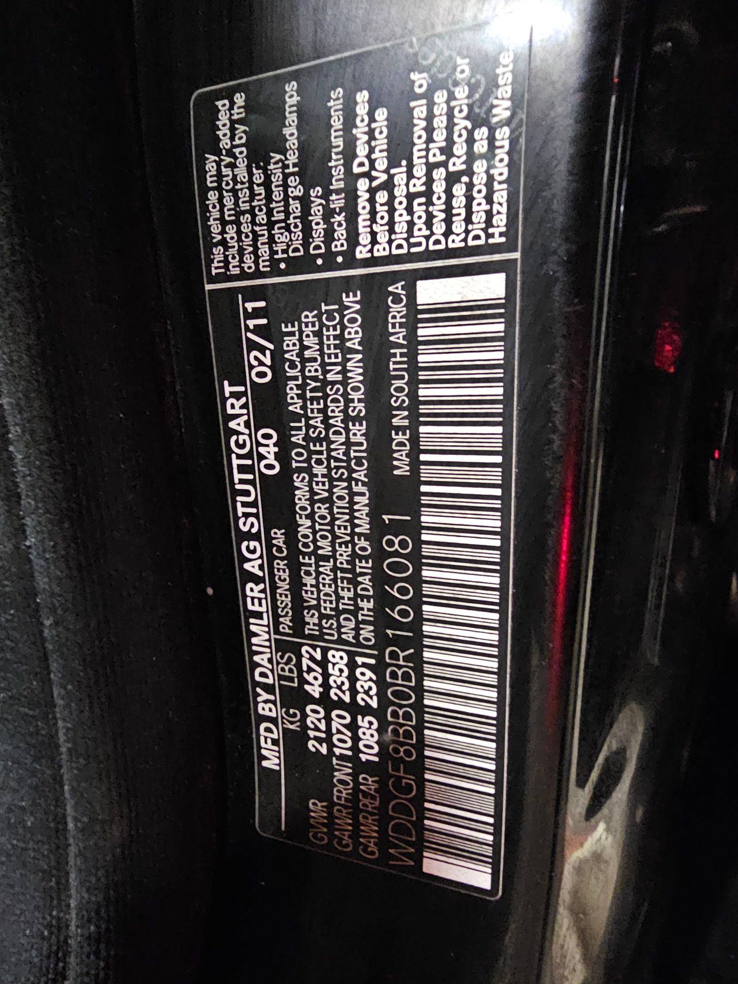 2011 MERCEDES BENZ C300 — 221131 KM — Lot BR166081 — Main - Marhaba Auctions Used Cars - Image 10