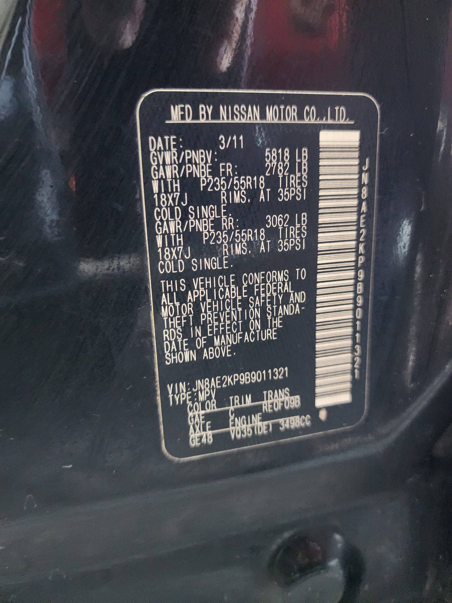 2011 NISSAN QUEST — 186522 Miles — Lot 39278381 — Main - Marhaba Auctions Used Cars - Image 11