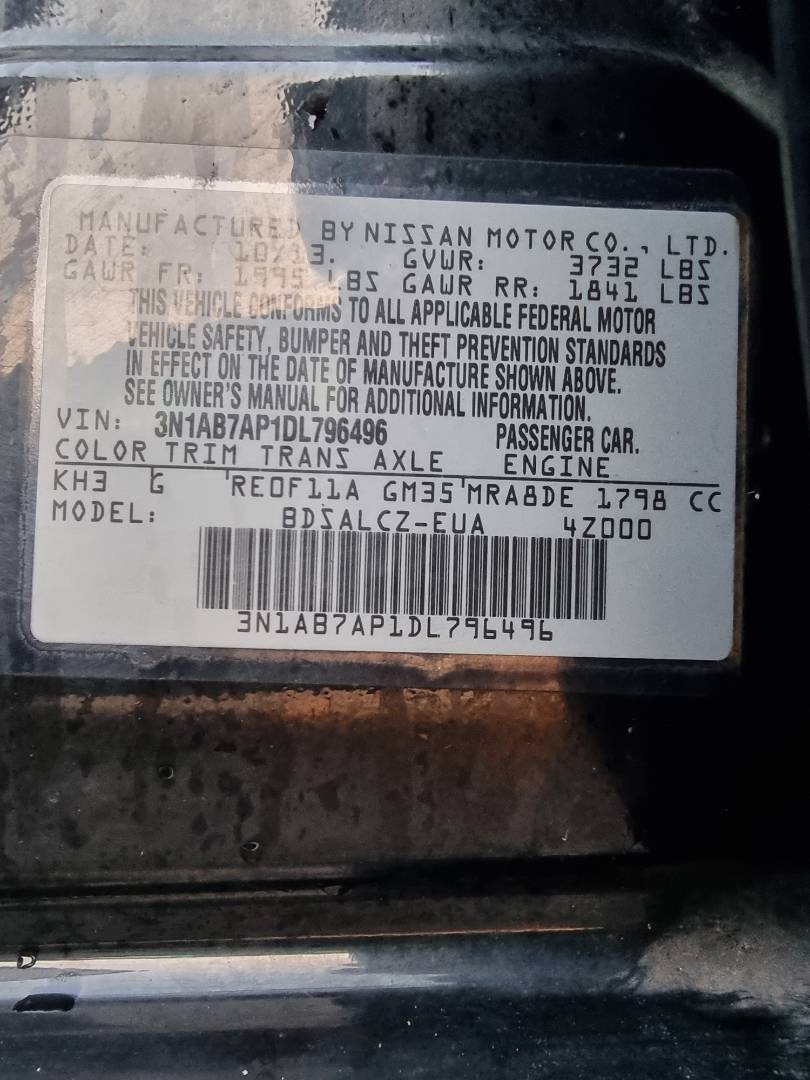 2013 NISSAN SENTRA — 169123 Miles — Lot 2154798 — Ind. 12 - Marhaba Auctions Used Cars - Image 9