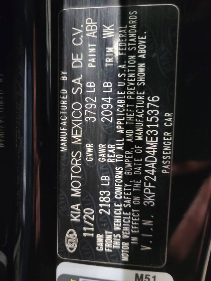 2021 KIA FORTE — 36870 Miles — Lot 78841863 - Marhaba Auctions Used Cars - Image 8