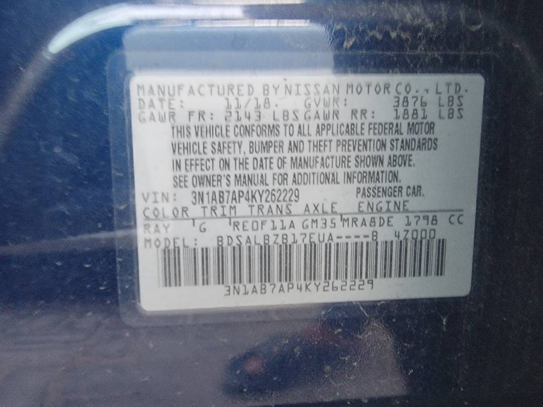 2019 NISSAN SENTRA — 139245 Miles — Lot 44816764 — Souq - Marhaba Auctions Used Cars - Image 7
