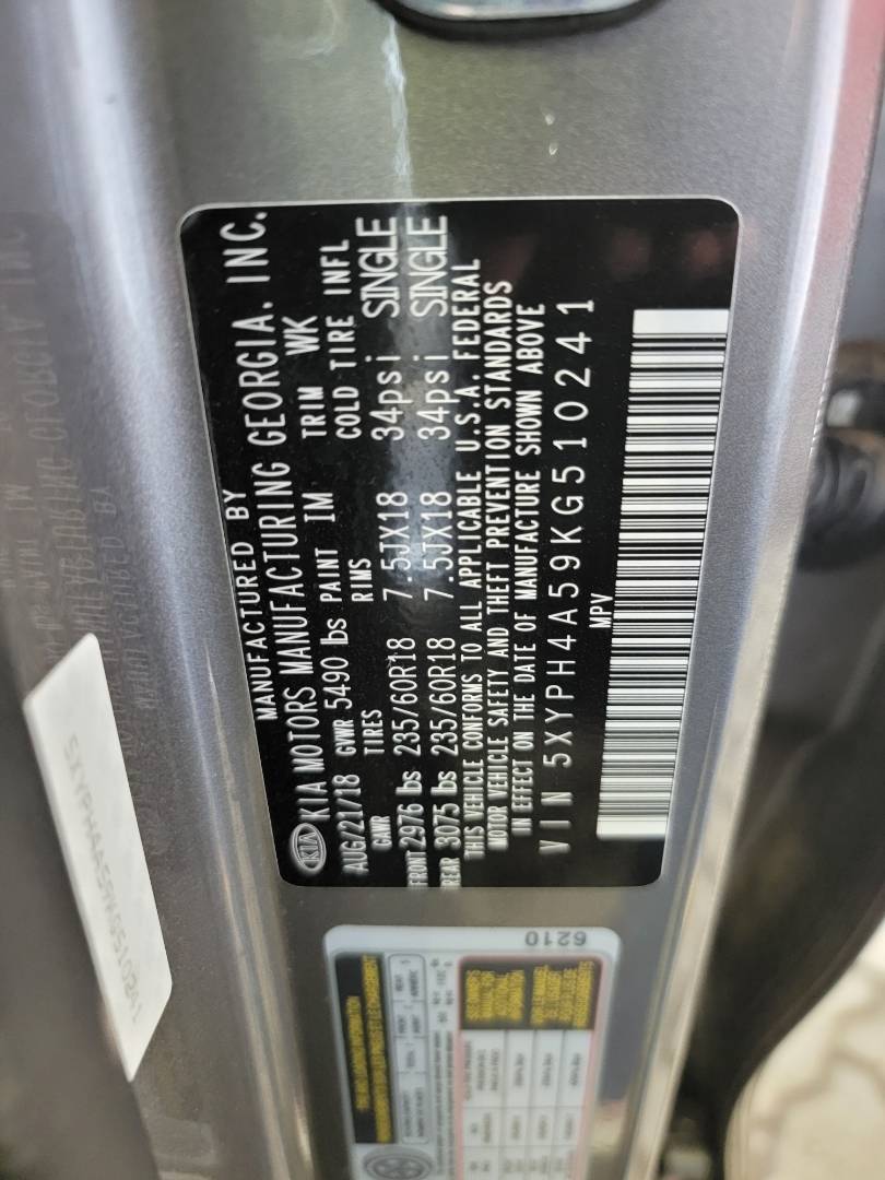 2019 KIA SORENTO — 51402 Miles — Lot 59KG510241 — Main - Marhaba Auctions Used Cars - Image 11