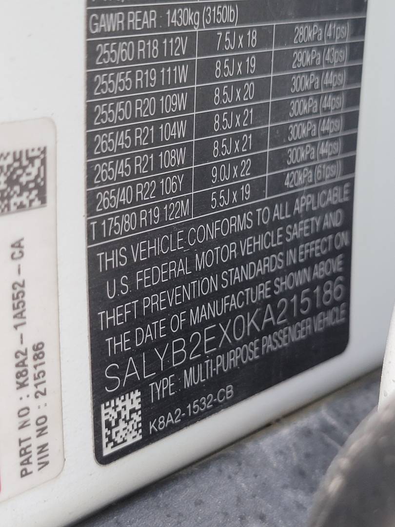2019 LAND ROVER RANGE ROVER — 37664 KM — Lot 215186 — Main - Marhaba Auctions Used Cars - Image 10
