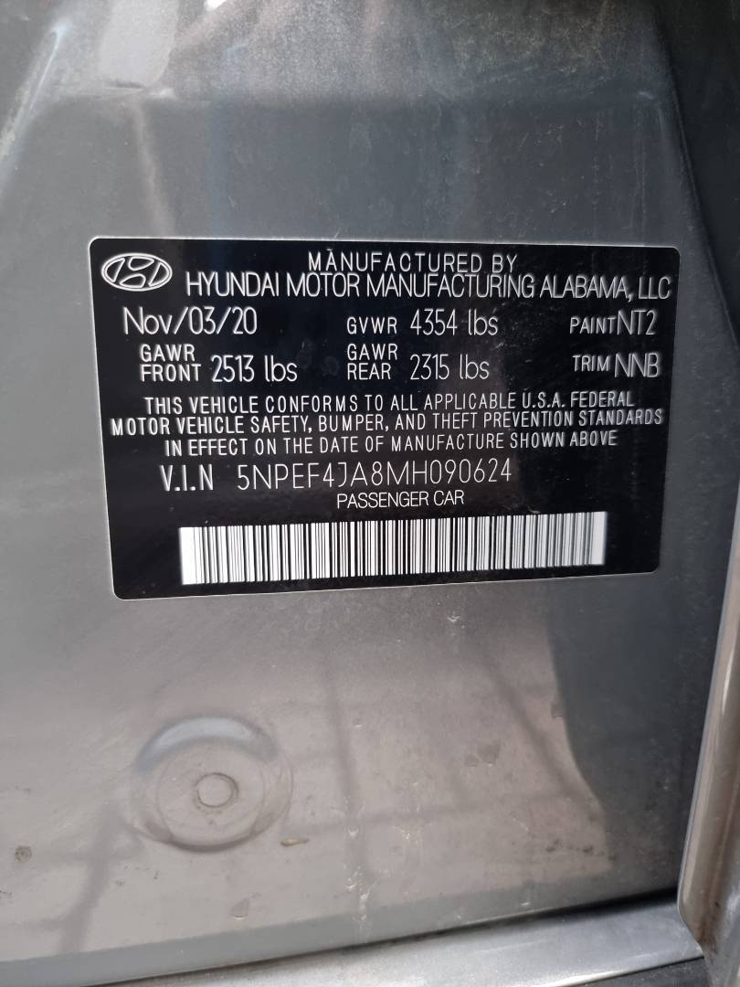 2021 HYUNDAI SONATA — 81979 Miles — Lot 215487 — Ind. 12 - Marhaba Auctions Used Cars - Image 10