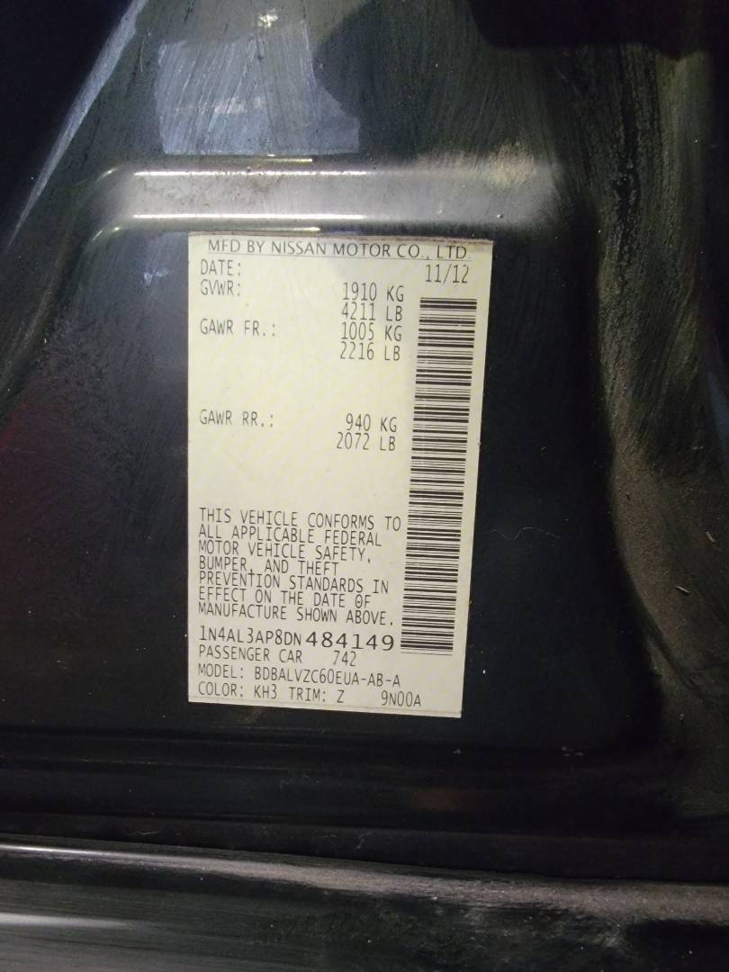 2013 NISSAN ALTIMA — 221969 Miles — Lot 84149 — Main - Marhaba Auctions Used Cars - Image 11