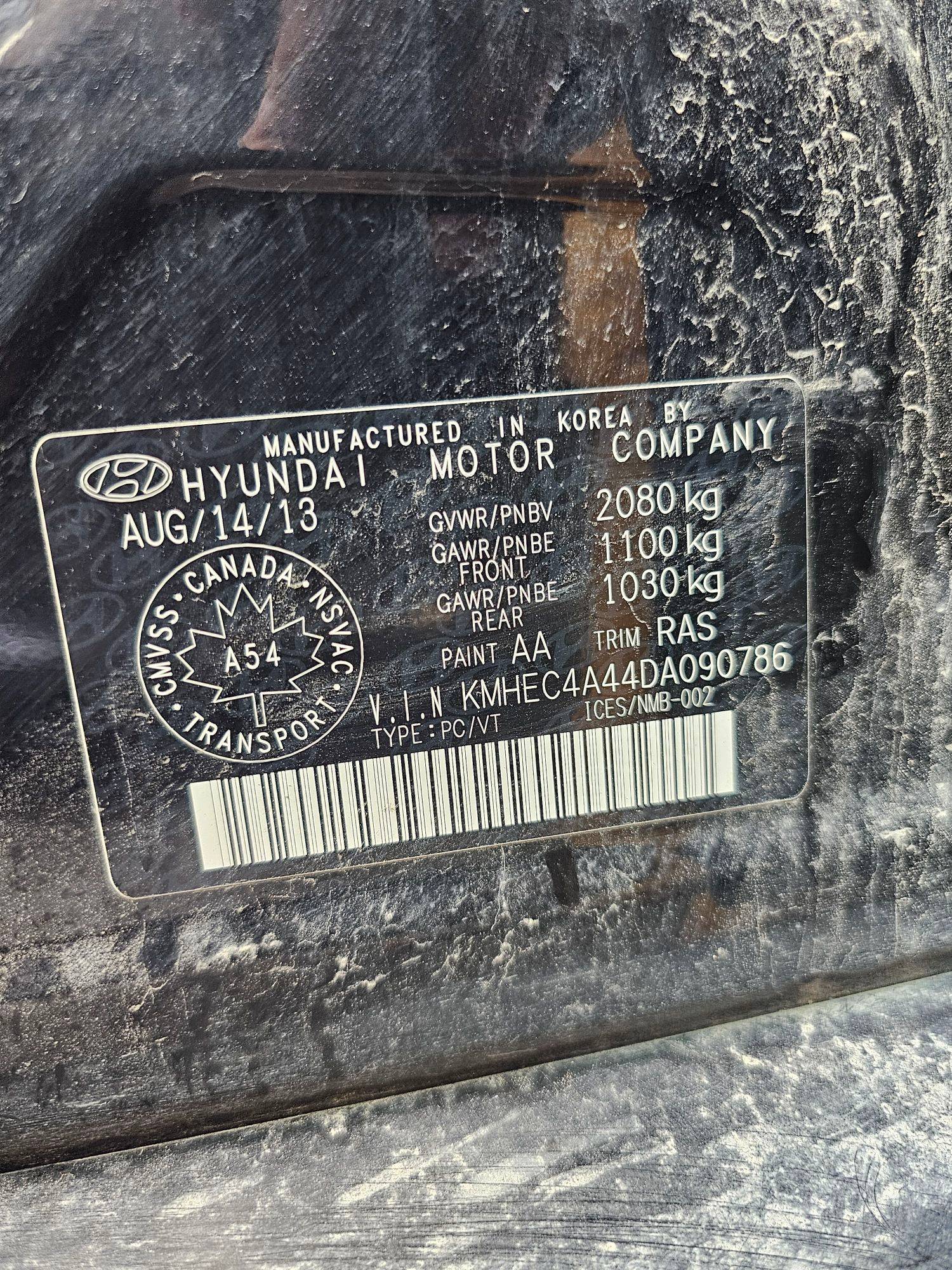 2013 HYUNDAI SONATA — 242782 KM — Lot 20206221 — Souq - Marhaba Auctions Used Cars - Image 10