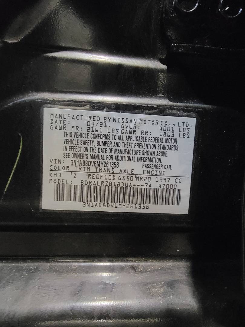 2021 NISSAN SENTRA — 53778 Miles — Lot V6MY261358 — Main - Marhaba Auctions Used Cars - Image 10