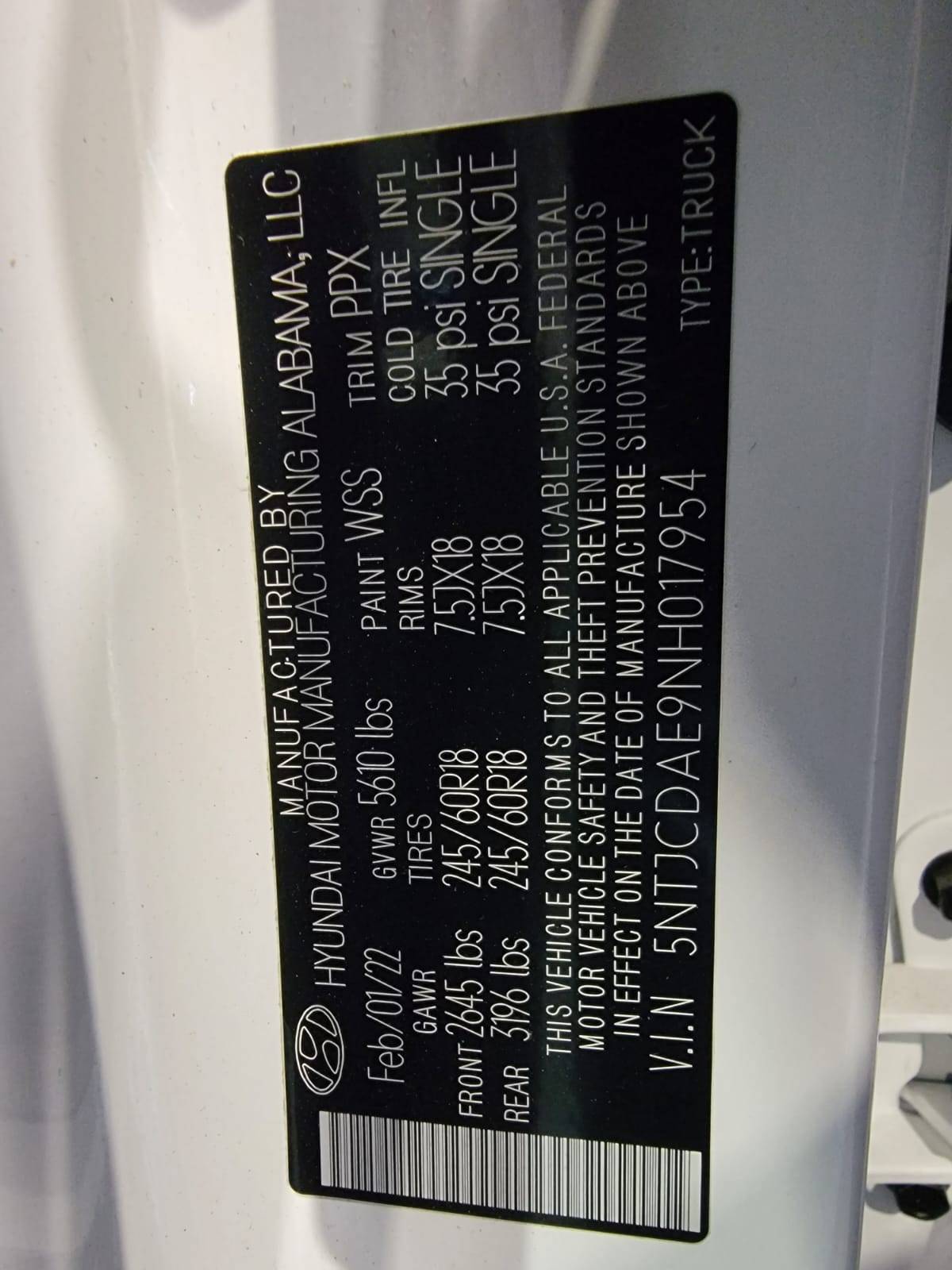 HYUNDAI SANTA CRUZ SEL 2022 - Marhaba Auction Used Cars - Image 11