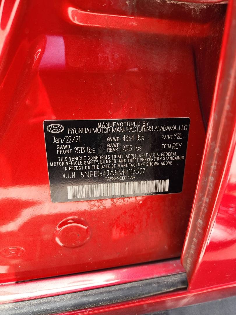 2021 HYUNDAI SONATA — 68173 Miles — Lot MH113557 — Main - Marhaba Auctions Used Cars - Image 11
