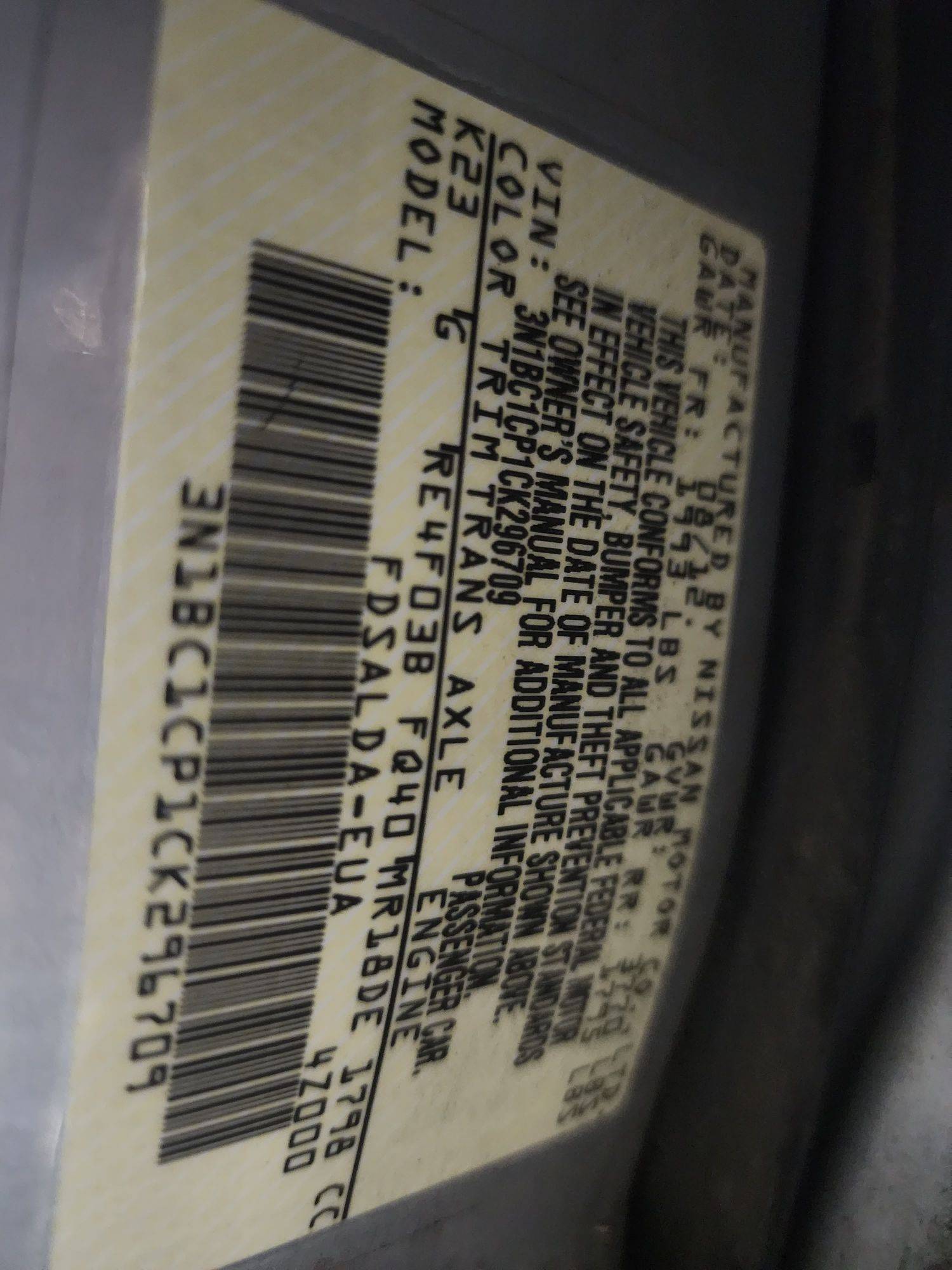 2012 NISSAN VERSA — 176234 Miles — Lot 37958342 - Marhaba Auctions Used Cars - Image 3