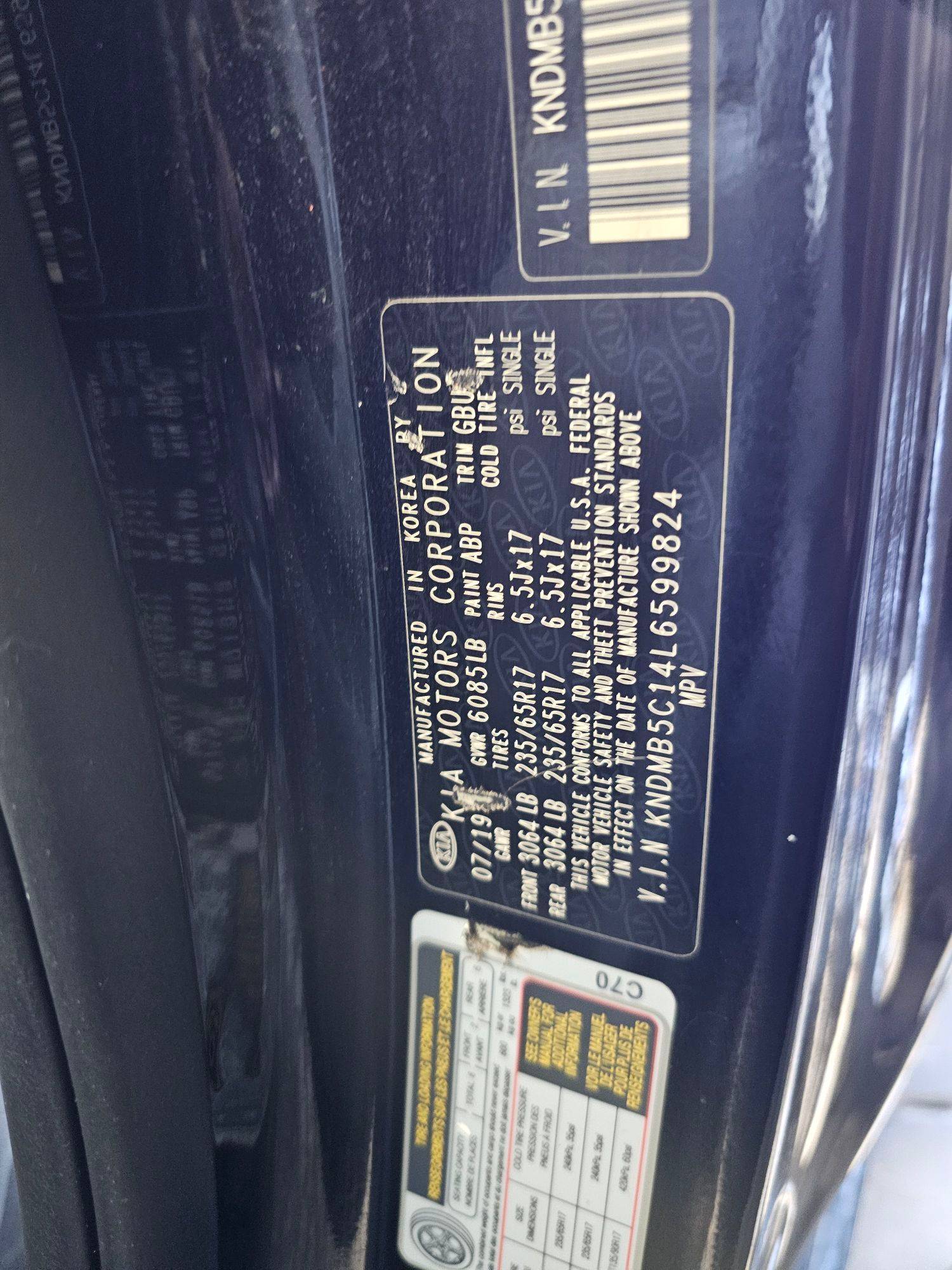 2020 KIA SEDONA — 111994 Miles — Lot 4L6599824 — Souq - Marhaba Auctions Used Cars - Image 9