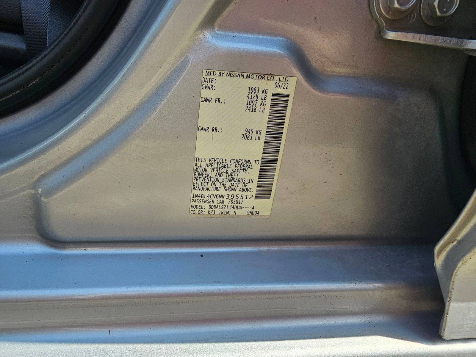 NISSAN ALTIMA 2022 - Marhaba Auction Used Cars - Image 7